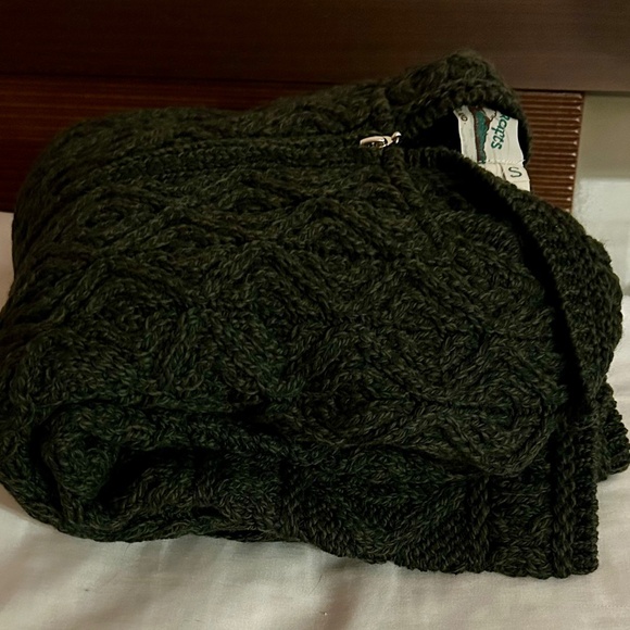 NWT Aran Crafts merino cable hoodie sweater cardigan S - Picture 14 of 16